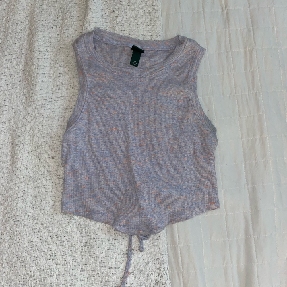 Open Back Cropped Tank Top
